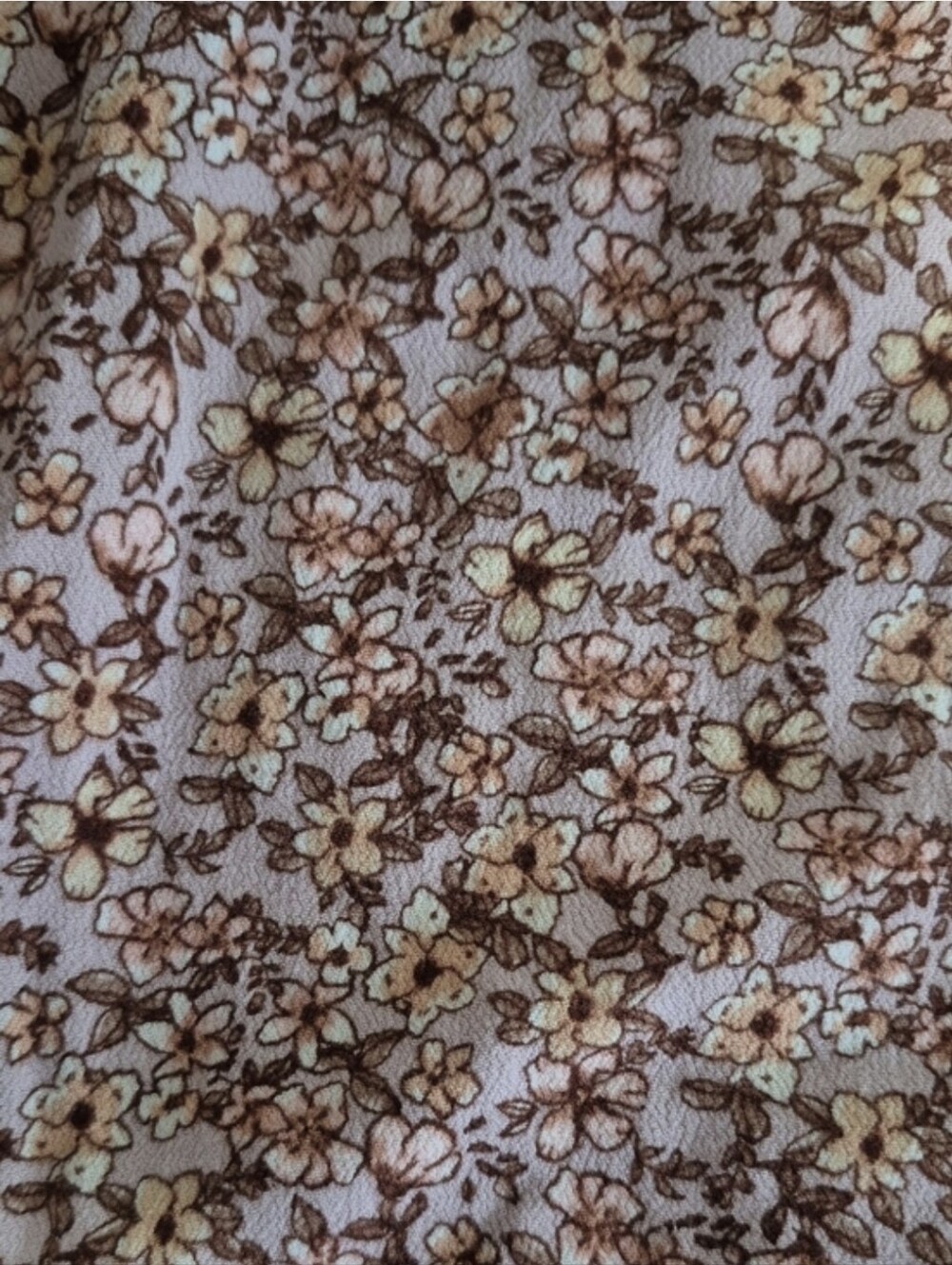 Rewind Mauve Pink Floral Midi Dress with Puff Sleeves - Picture 4 of 4